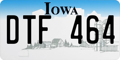 IA license plate DTF464