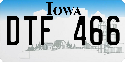 IA license plate DTF466