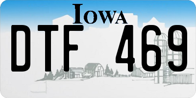 IA license plate DTF469