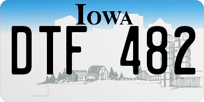 IA license plate DTF482