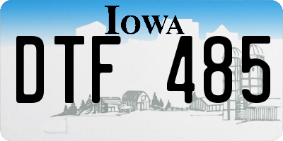 IA license plate DTF485