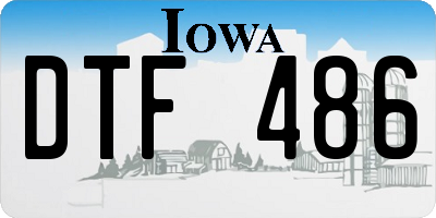 IA license plate DTF486