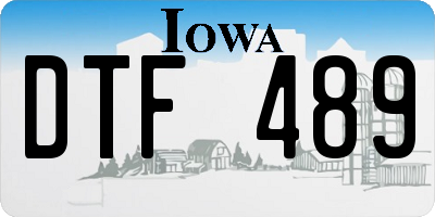 IA license plate DTF489