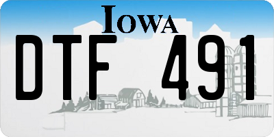IA license plate DTF491