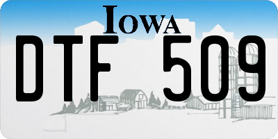 IA license plate DTF509