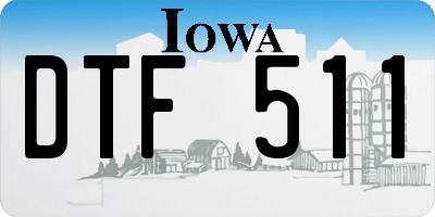 IA license plate DTF511