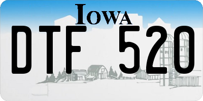 IA license plate DTF520