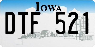 IA license plate DTF521