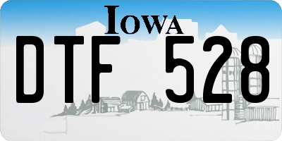 IA license plate DTF528