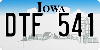 IA license plate DTF541