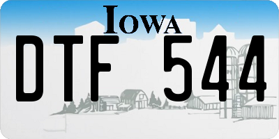 IA license plate DTF544