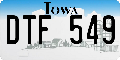 IA license plate DTF549