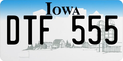 IA license plate DTF555