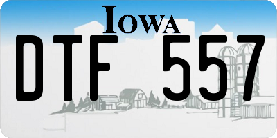 IA license plate DTF557