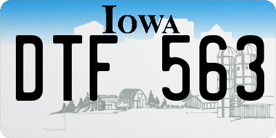 IA license plate DTF563