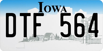IA license plate DTF564