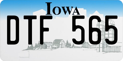 IA license plate DTF565