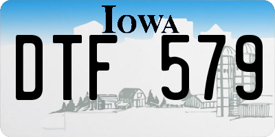 IA license plate DTF579
