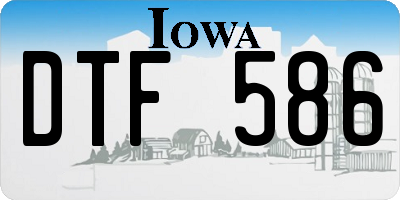 IA license plate DTF586