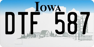 IA license plate DTF587