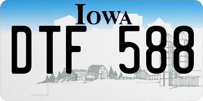 IA license plate DTF588