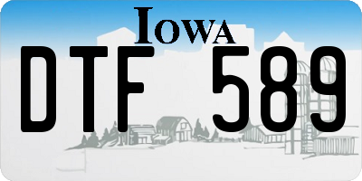 IA license plate DTF589