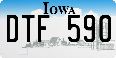 IA license plate DTF590