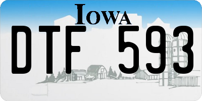 IA license plate DTF593