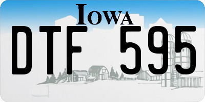 IA license plate DTF595