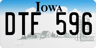 IA license plate DTF596