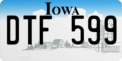IA license plate DTF599
