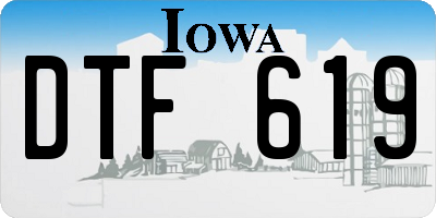 IA license plate DTF619