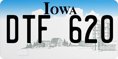 IA license plate DTF620