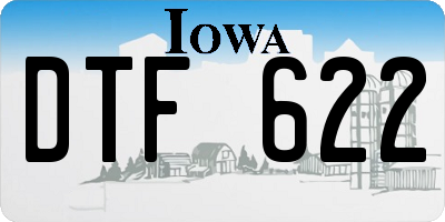 IA license plate DTF622