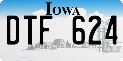 IA license plate DTF624