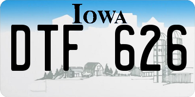 IA license plate DTF626