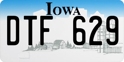 IA license plate DTF629