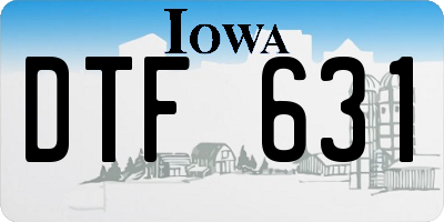 IA license plate DTF631