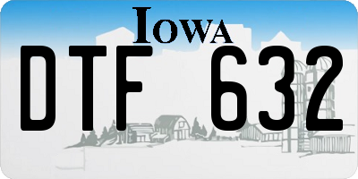 IA license plate DTF632