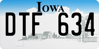IA license plate DTF634