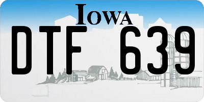 IA license plate DTF639