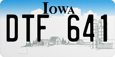 IA license plate DTF641