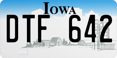 IA license plate DTF642