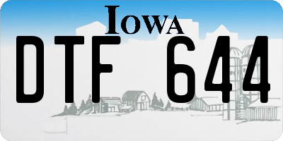 IA license plate DTF644