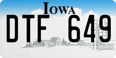 IA license plate DTF649