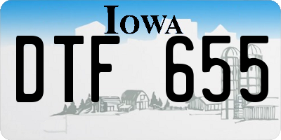 IA license plate DTF655