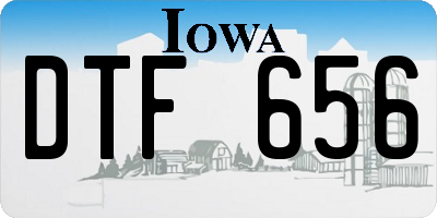 IA license plate DTF656