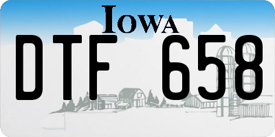 IA license plate DTF658