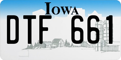 IA license plate DTF661