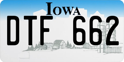 IA license plate DTF662